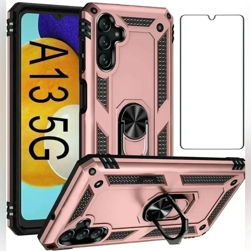 New Case protector pink rotate ring hard heavy duty case Samsung Galaxy A13 5G